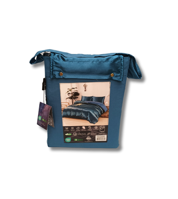Dekbedovertrek Beauty Zijde - Petrol Blauw - 100% Glans Satijn 