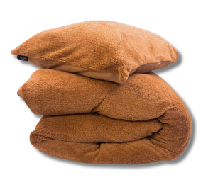 Teddy Fleece dekbedovertrek Caramel Latte