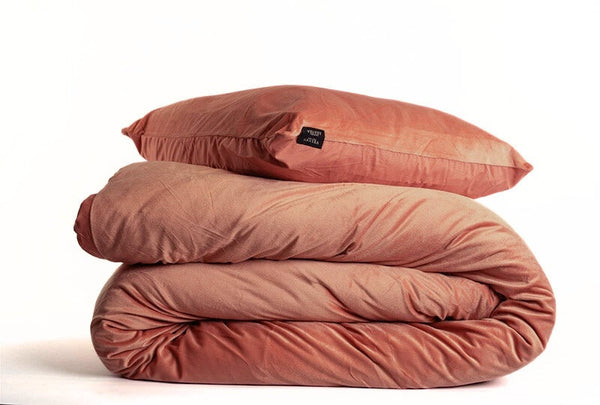 Dekbedovertrek Velvet Nude/Roze 