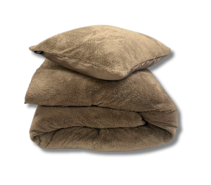 Teddy Fleece dekbedovertrek Taupe