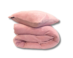 Teddy Fleece dekbedovertrek Nude Pink