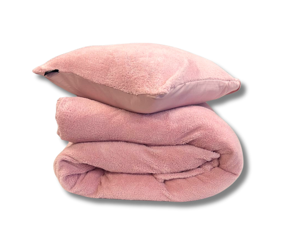 Teddy Fleece dekbedovertrek Nude Pink