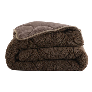 Velvet Sherpa Comfort Dekbed - Coffee Brown - Easy Dekbed
