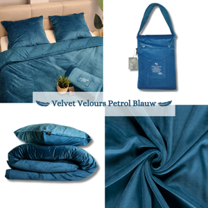 Dekbedovertrek Velvet Petrol Blauw 