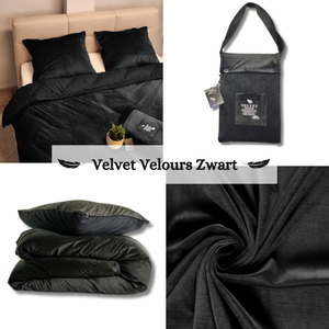 Dekbedovertrek Velvet Zwart 