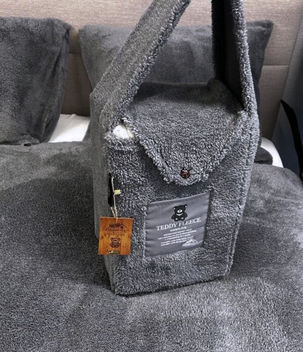 Teddy Fleece dekbedovertrek Grey
