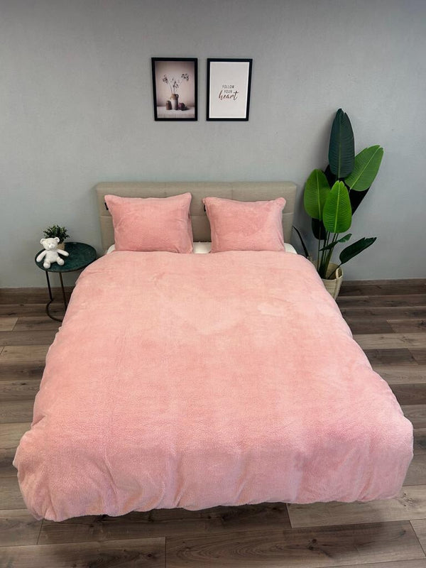 Teddy Fleece dekbedovertrek Nude Pink