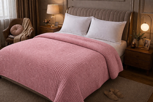 Sherpa Flanel Easy Dekbed - Dark Pink