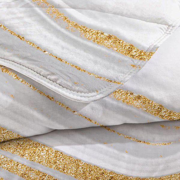 Dekbed Zonder Overtrek Marble White Gold - Easy Dekbed
