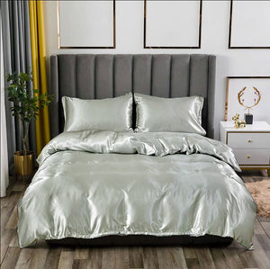 Dekbedovertrek Beauty Silk - Grijs - 100% Glans Satijn 