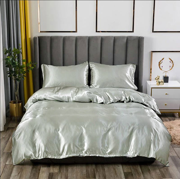 Dekbedovertrek Beauty Silk - Grijs - 100% Glans Satijn 