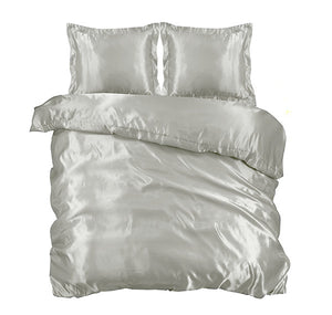 Dekbedovertrek Beauty Silk - Grijs - 100% Glans Satijn 
