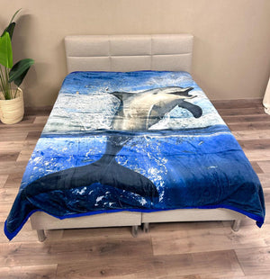Woondekken Fluweel Dolfijn 200 x 240 cm - Zware Kwaliteit 