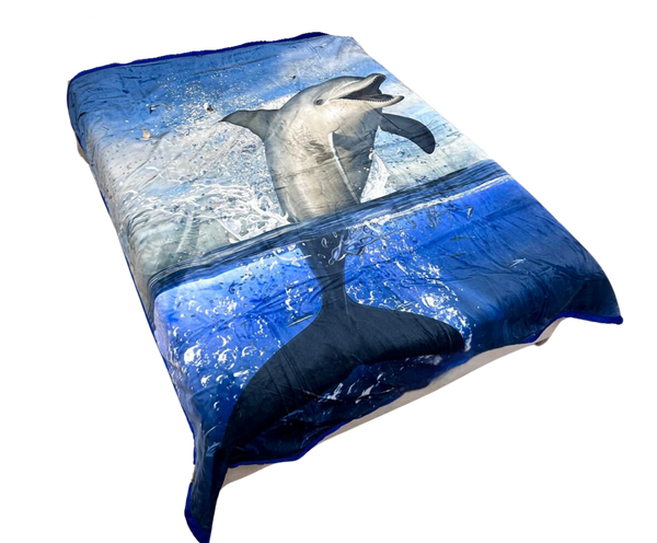 Woondekken Fluweel Dolfijn 200 x 240 cm - Zware Kwaliteit 