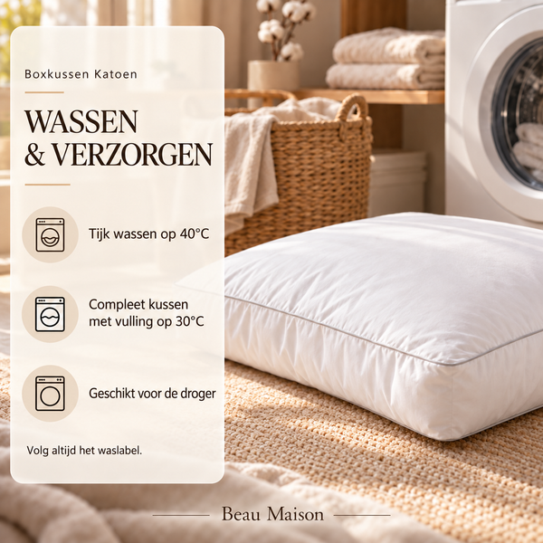 Box Pillow Percale Cotton