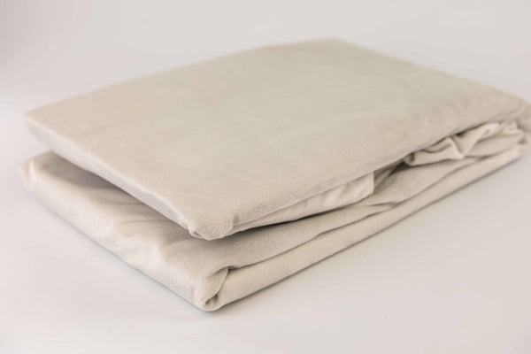 Hoeslaken Velvet Zilver - Fluweel Velours 