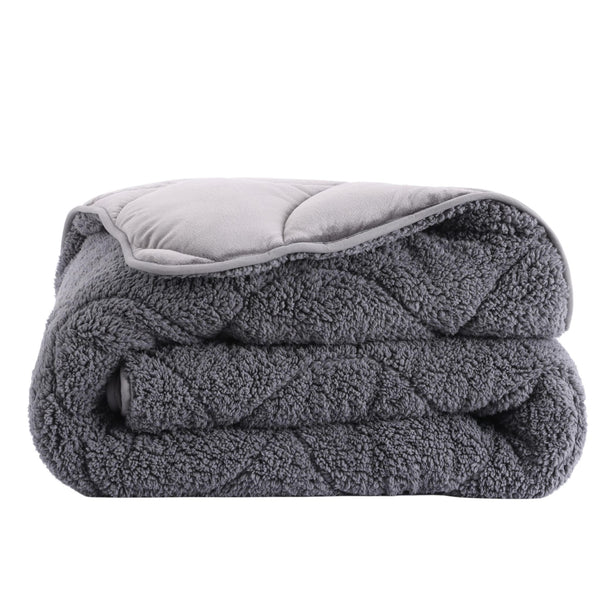 Velvet Sherpa Comfort Dekbed - Grey - Easy Dekbed