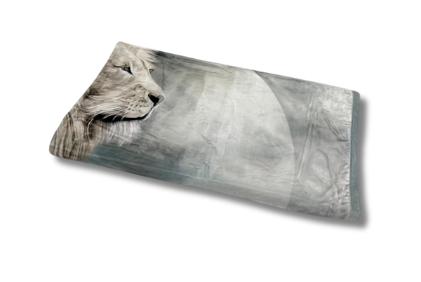 Woondekken Fluweel Grijze Leeuw 20 x 240 cm - Zware Kwaliteit 