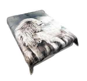 Woondekken Fluweel Grijze Leeuw 20 x 240 cm - Zware Kwaliteit 
