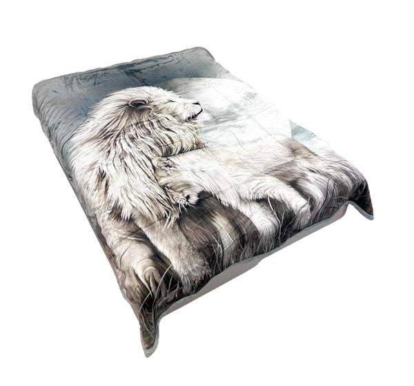 Woondekken Fluweel Grijze Leeuw 20 x 240 cm - Zware Kwaliteit 