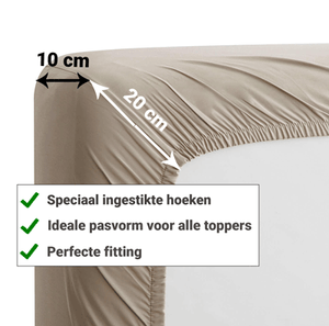 Topper Hoeslaken Jersey Taupe