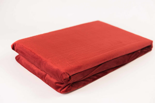 Hoeslaken Fluweel Bordeaux Rood - Fluweel Velours 