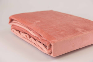 Hoeslaken Fluweel Oud Rose - Fluweel Velours 