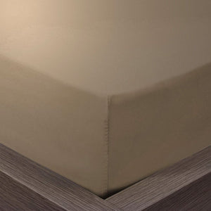 Katoenen Hoeslaken Taupe