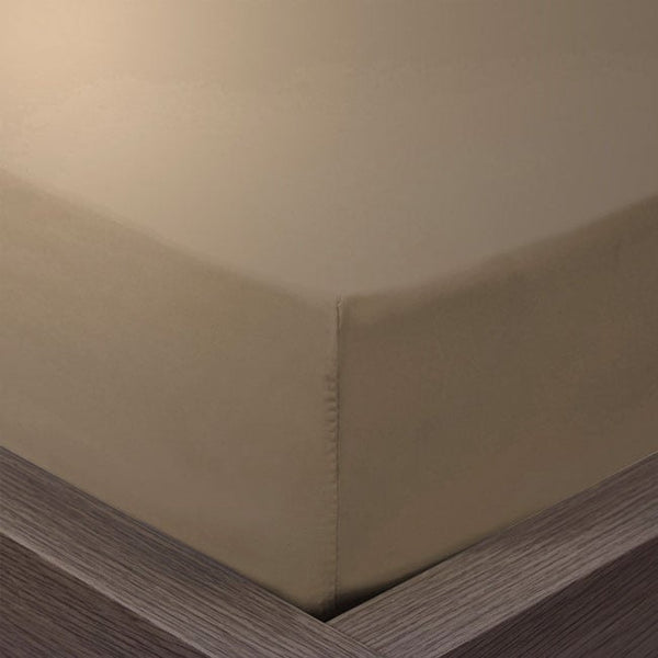 Katoenen Hoeslaken Taupe