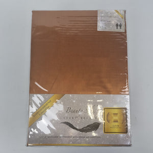 Satijnen Hoeslaken Cognac