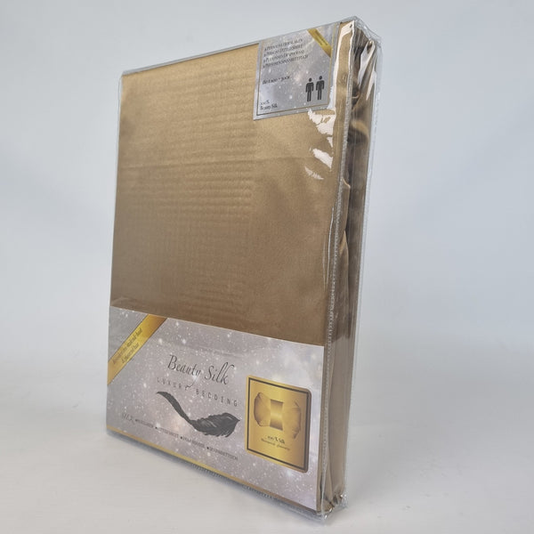 Satijnen Hoeslaken Champagne Gold