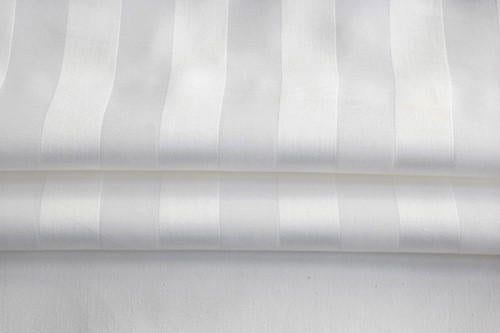 Hotel Dekbedovertrek CVC Wit | 27mm Streep | Bulk Packing