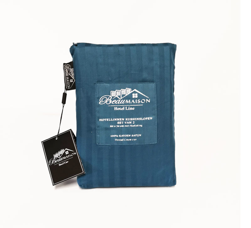 Kussenslopen Hotellinnen Blauw - 60x70cm - 2 stuks