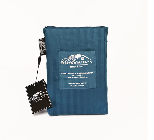 Kussenslopen Hotellinnen Blauw - 60x70cm - 2 stuks 