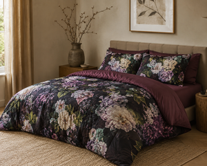 Duvet Without Cover Purple Flowers | Easy Duvet