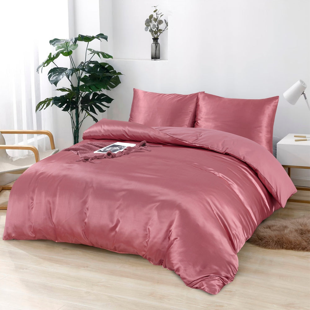 Dekbedovertrek Beauty Silk - Rosewood  - 100% Glans Satijn 