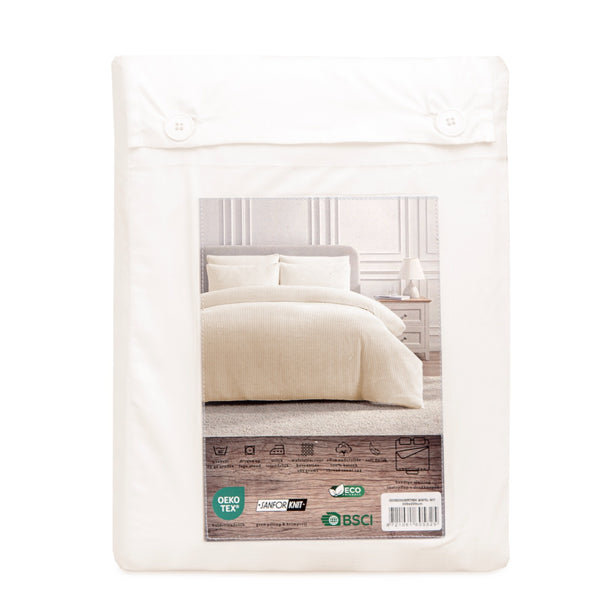 Wafel Dekbedovertrek Creme