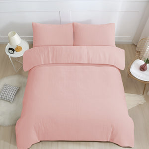 Wafel Dekbedovertrek Tea Pink
