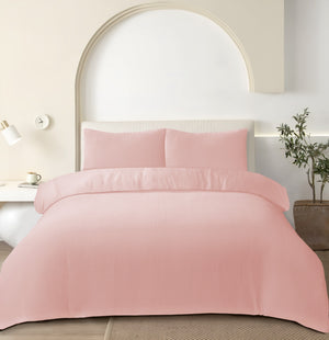Wafel Dekbedovertrek Tea Pink