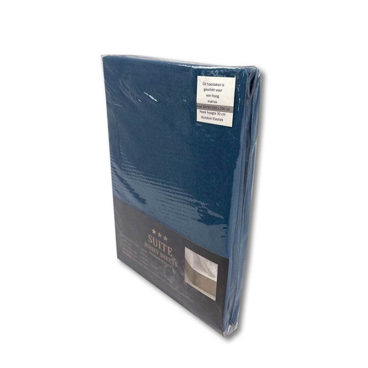 Jersey Hoeslaken SALE Petrol Blue