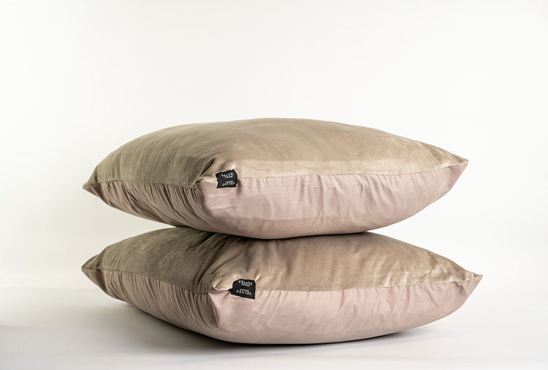 Kussenslopen Velvet Taupe - Grijs Velvet-Velours 