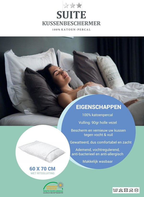 Molton Kussenbeschermer Percal Katoen