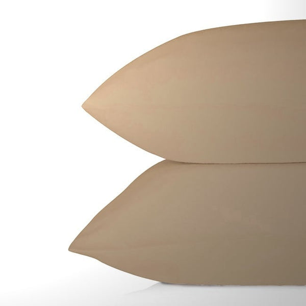 Kussenslopen Perkaal Katoen Taupe - Set van 2