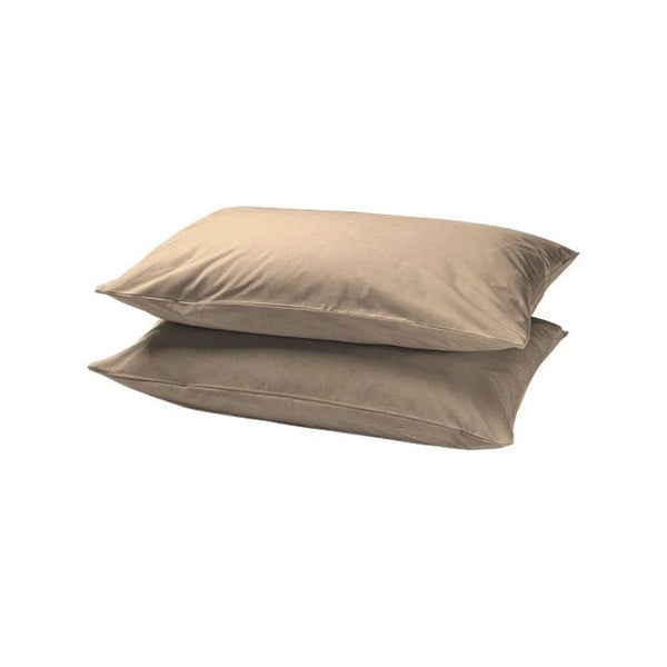 Kussenslopen Perkaal Katoen Taupe - Set van 2