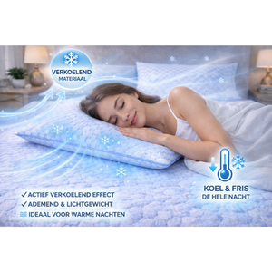 Zen Cool Molton 100% Waterdichte Kussensloop 50/60 x 70 cm - Dubbel Geweven