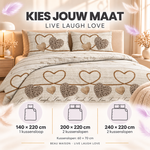 Dekbedovertrek Live Laugh Love