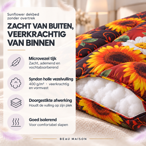Dekbed Zonder Overtrek Sunflower