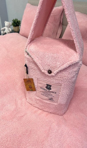 Teddy Fleece dekbedovertrek Nude Pink