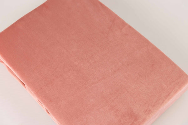 Hoeslaken Fluweel Oud Rose - Fluweel Velours 