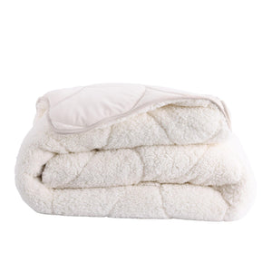 Velvet Sherpa Comfort Dekbed - Pearl White - Easy Dekbed